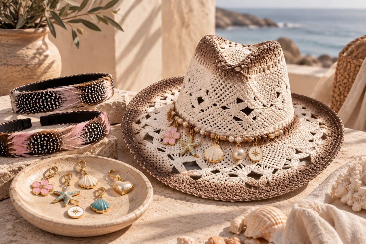 5 Formas de Transformar un Sombrero con Charms y Plumas