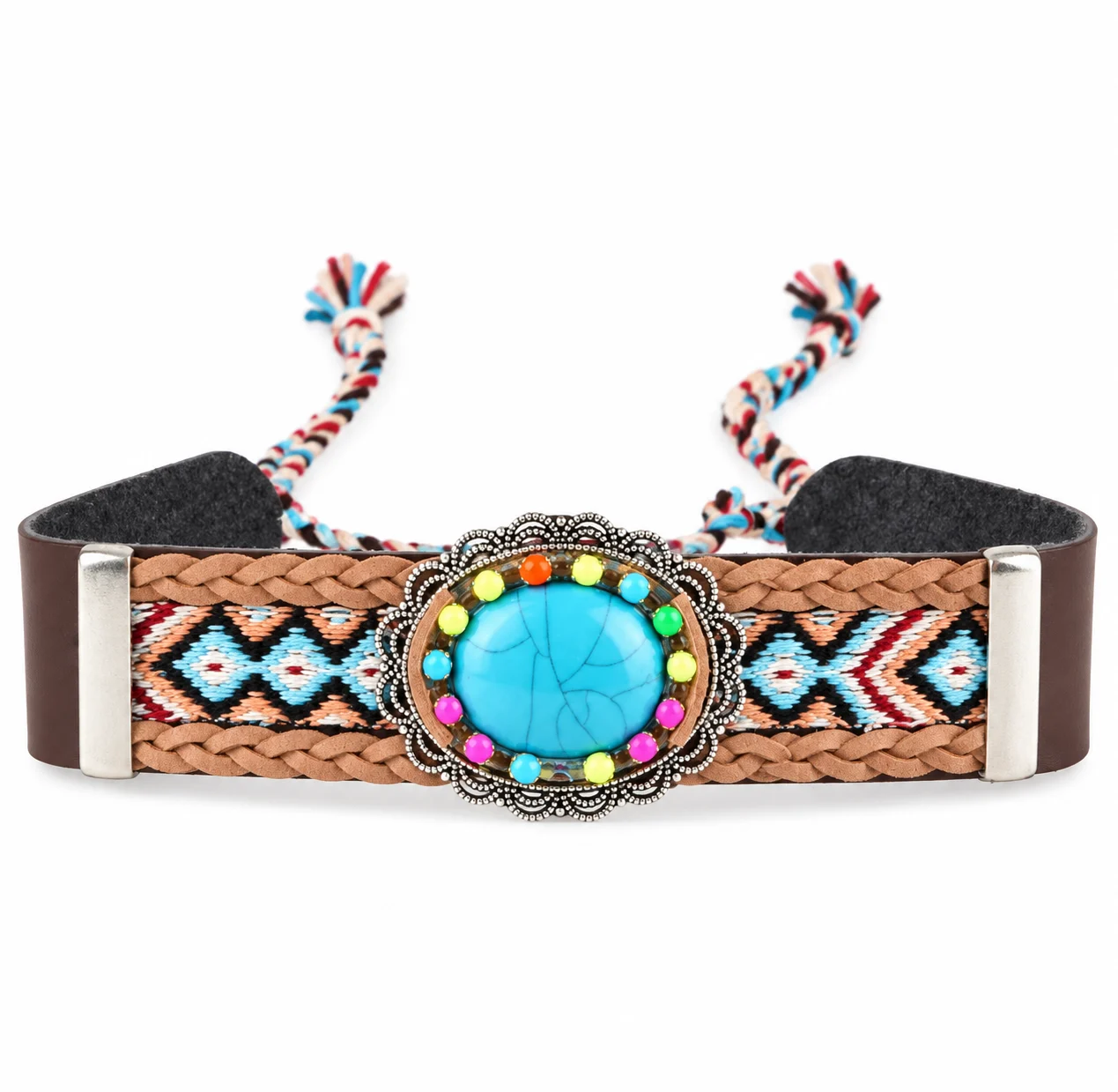 5d3ff244-d403-4040-b632-e725985941d8 Turquoise Mosaic Belt - Imagen 1